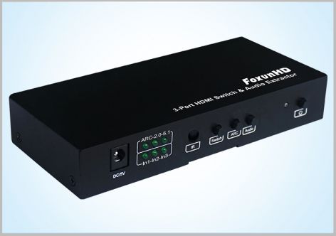 SW06 3X1 HDMI HD Splitter with Audio Extraction